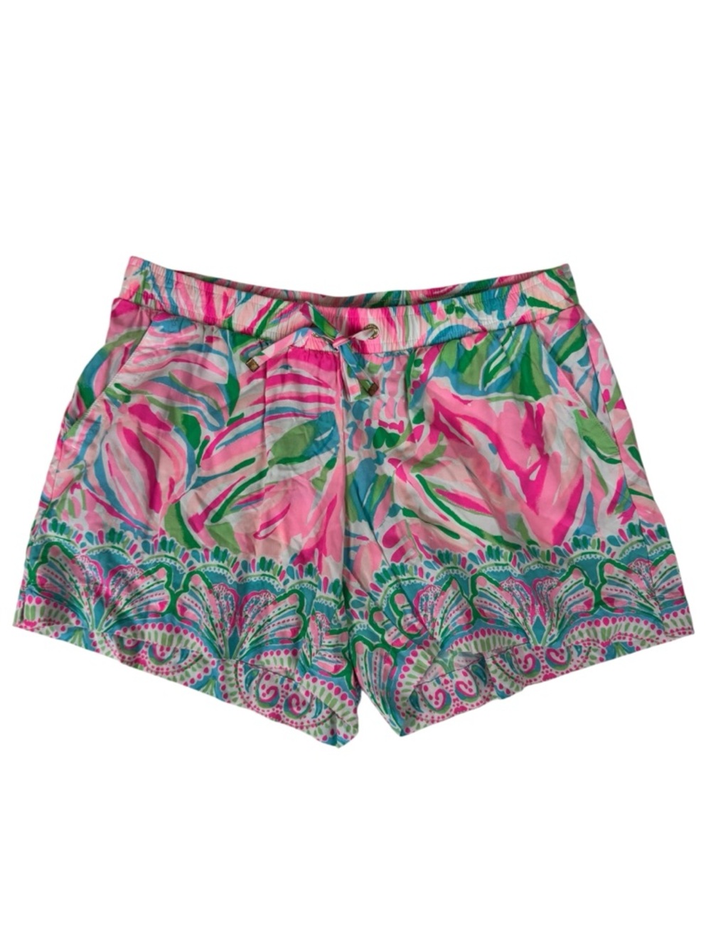 Lilly Pulitzer Katia Midrise 5" Short Size S Croc My World Print Rayon